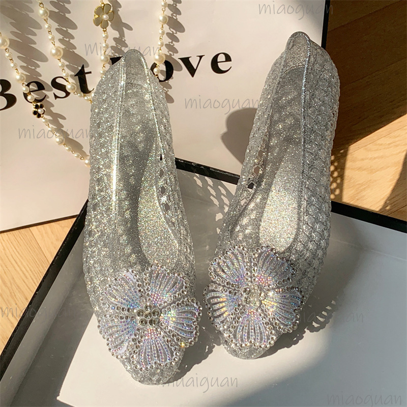 Jelly Sandal Women - New Crystal Jelly Shoes Sparkling Diamond