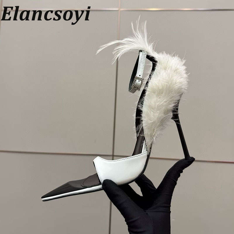 Women Shoes Size 7 - Pumps women's feather trimmed high-heeled shoes