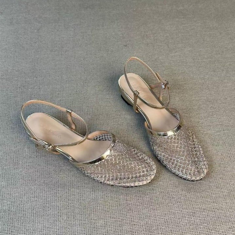 Women Shoes Size 7 - Women Mesh Sandals Crystal Shoes Luxury