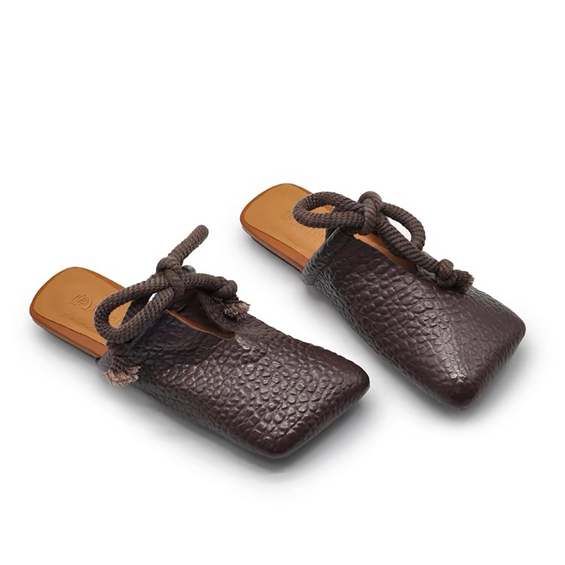 Women Shoes Size 7 - Square Toe Slippers Women Flats Mules