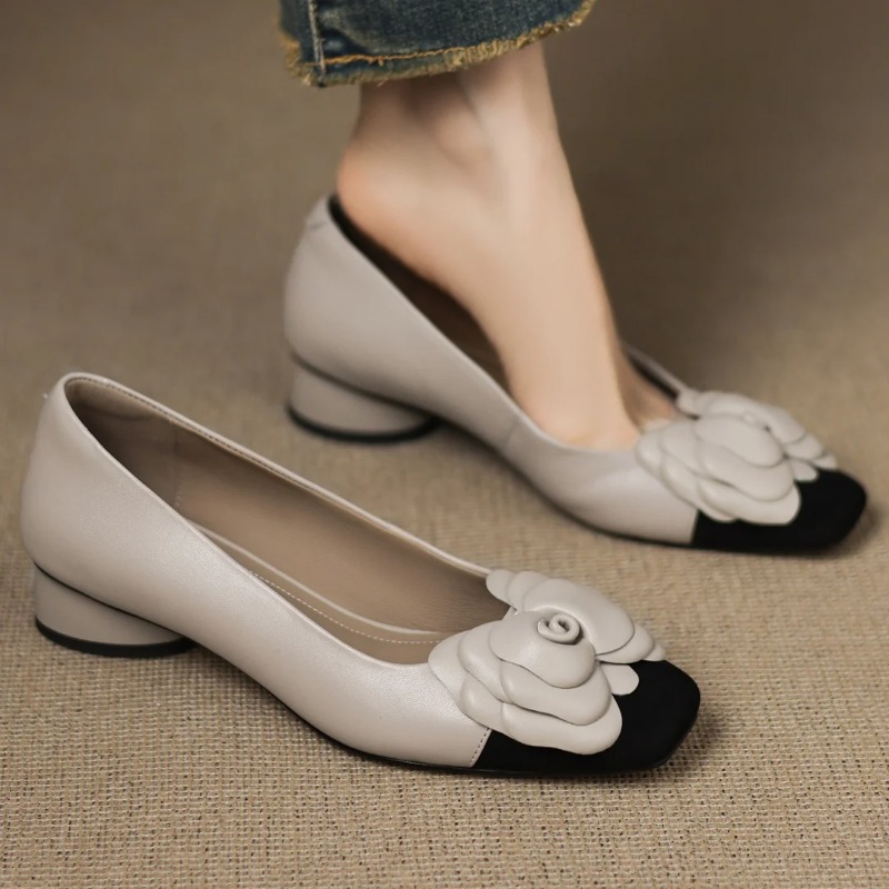 Women'S Shoes Round Toe - Plus size 34-41 women's sheepskin mix