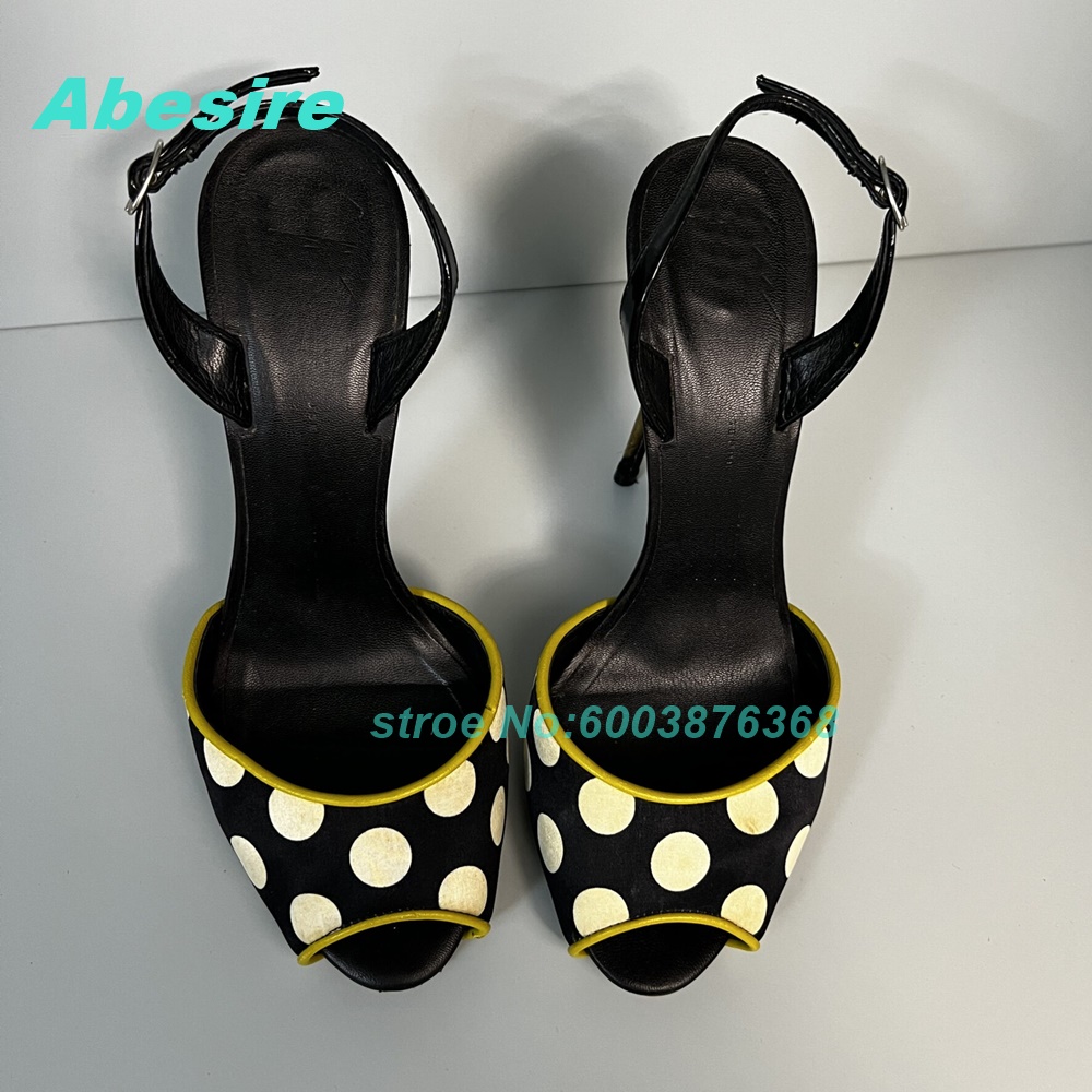 Polka Dot Patchwork Two-Tone S - Women'S Shoes Y2K ulasan dan harga