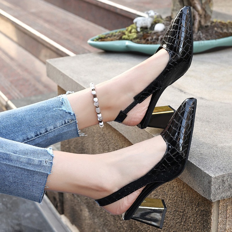 Summer High Heels Sandals Wome - Women'S Shoes Round Toe ulasan dan harga
