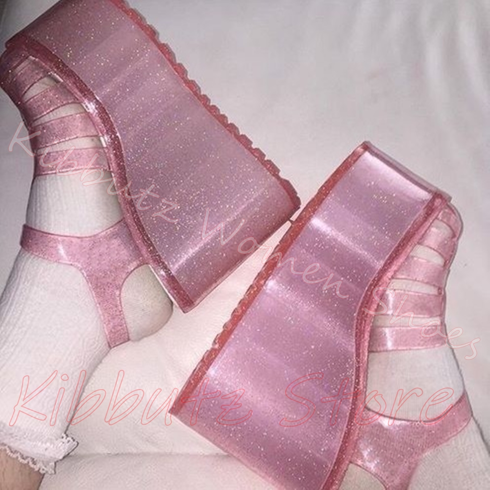 Platform Glitter Jelly Sandals - Jelly Sandal Women ulasan dan harga