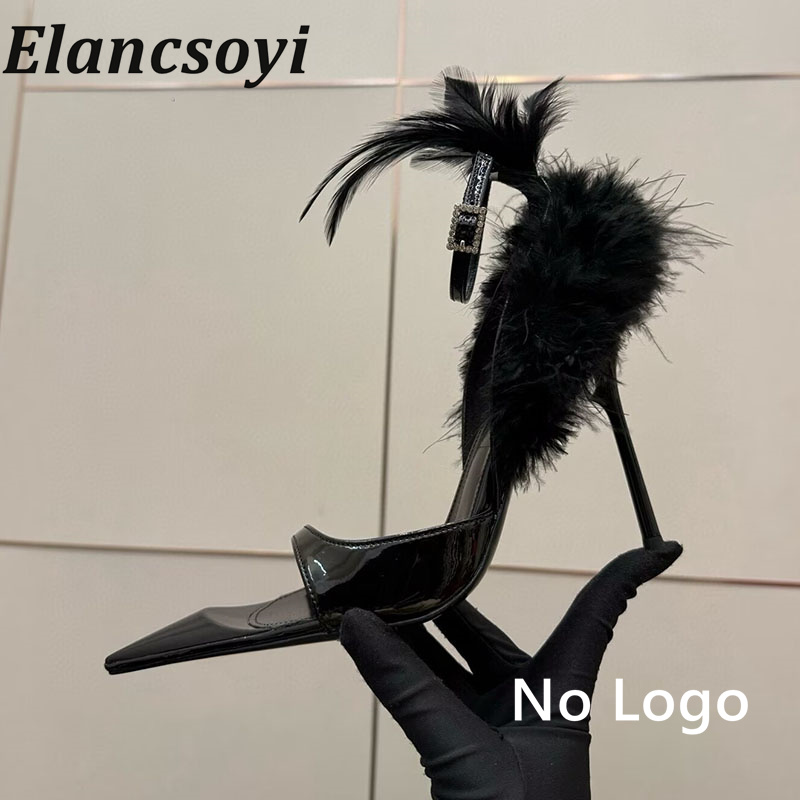 Pumps women's feather trimmed  - Women Shoes Size 7 ulasan dan harga