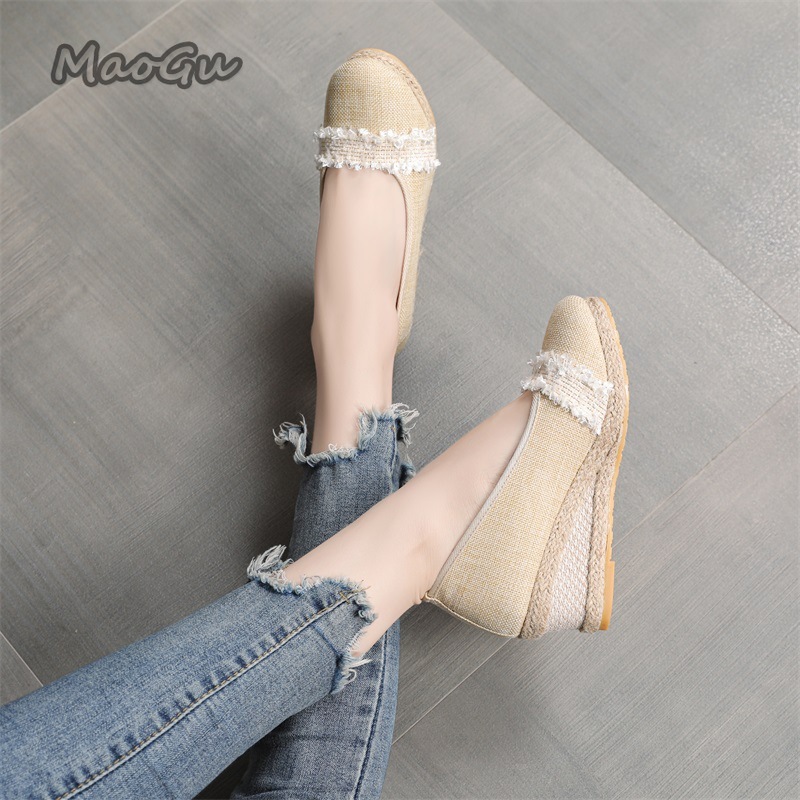Women's Espadrille Wedges Shoe - Espadrille Wedge Shoes ulasan dan harga