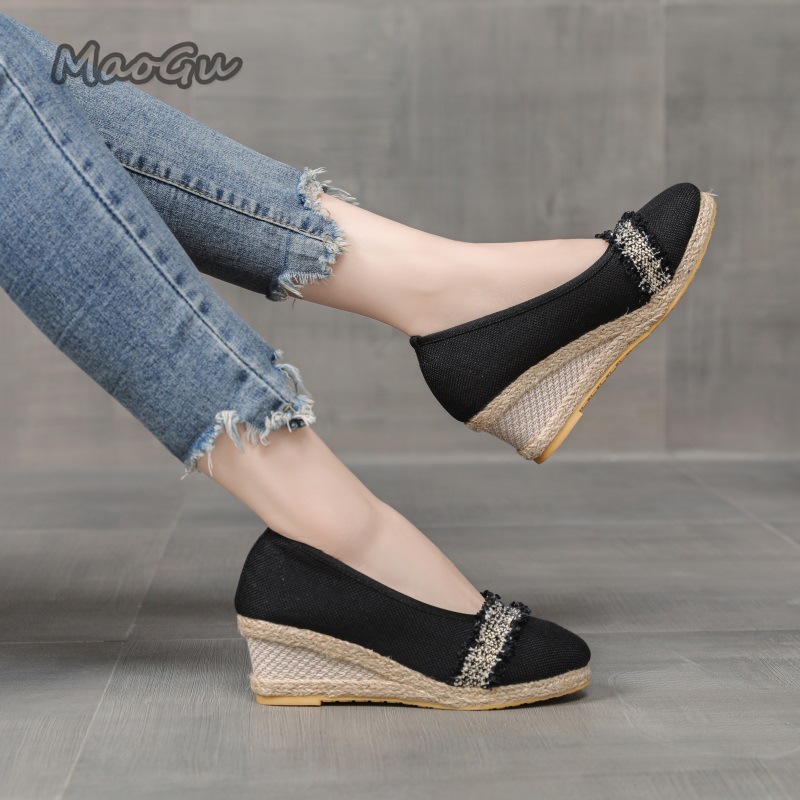 Women's Espadrille Wedges Shoe - Espadrille Wedge Shoes ulasan dan harga