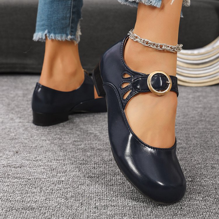 Women's Fashion New Buckle Des - Women'S Shoes Round Toe ulasan dan harga