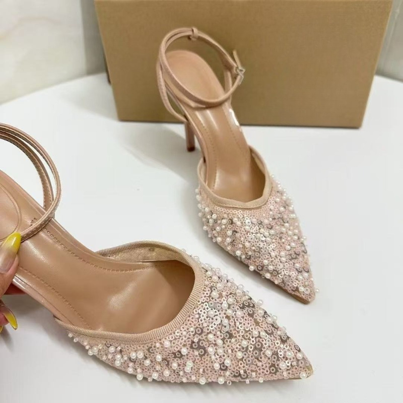 Women's Faux Pearl Sequin Wedd - Women Shoes Zara ulasan dan harga