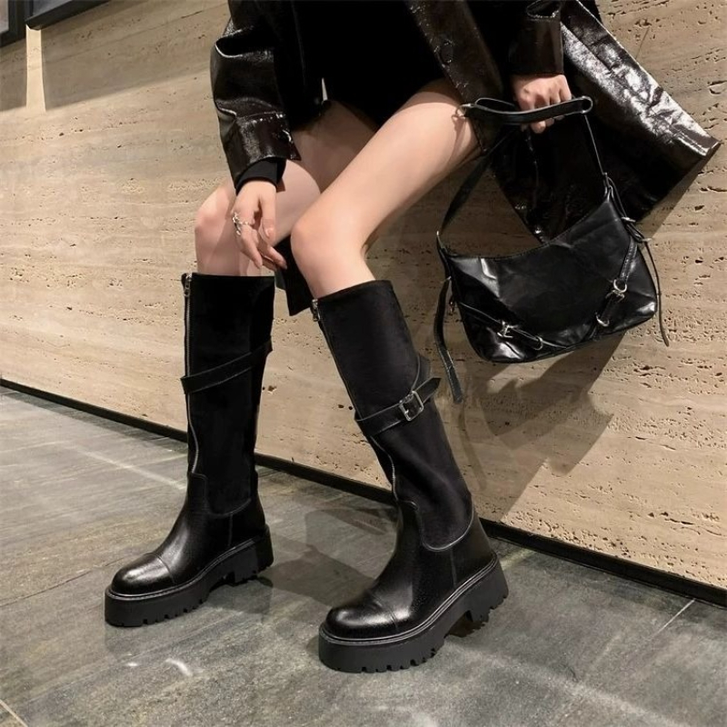 Autumn Winter Belt Buckle Ladi - Women'S Shoes Y2K ulasan dan harga