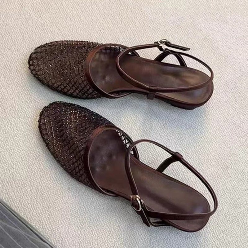 Women Mesh Sandals Crystal Sho - Women Shoes Size 7 ulasan dan harga