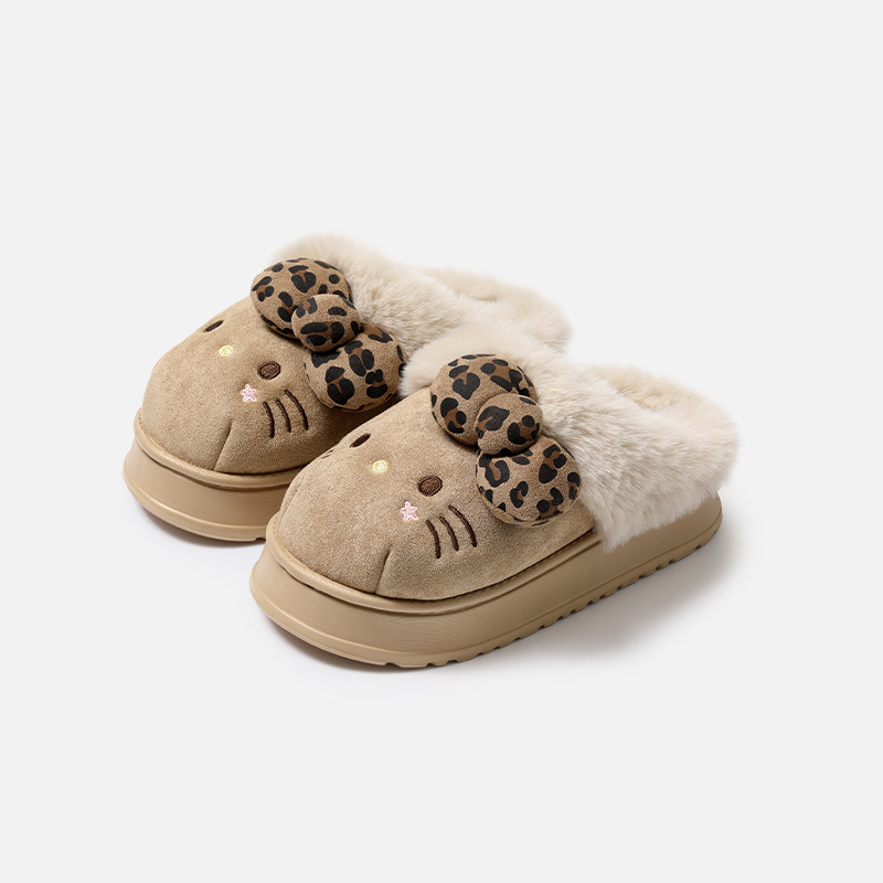 Y2K Leopard Bow Hello Kitty Pl - Women'S Shoes Y2K ulasan dan harga