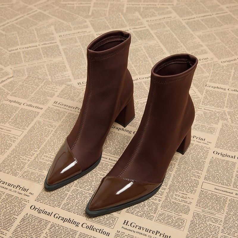 Brown Women Ankle High Heels   - Women Shoes Nb ulasan dan harga