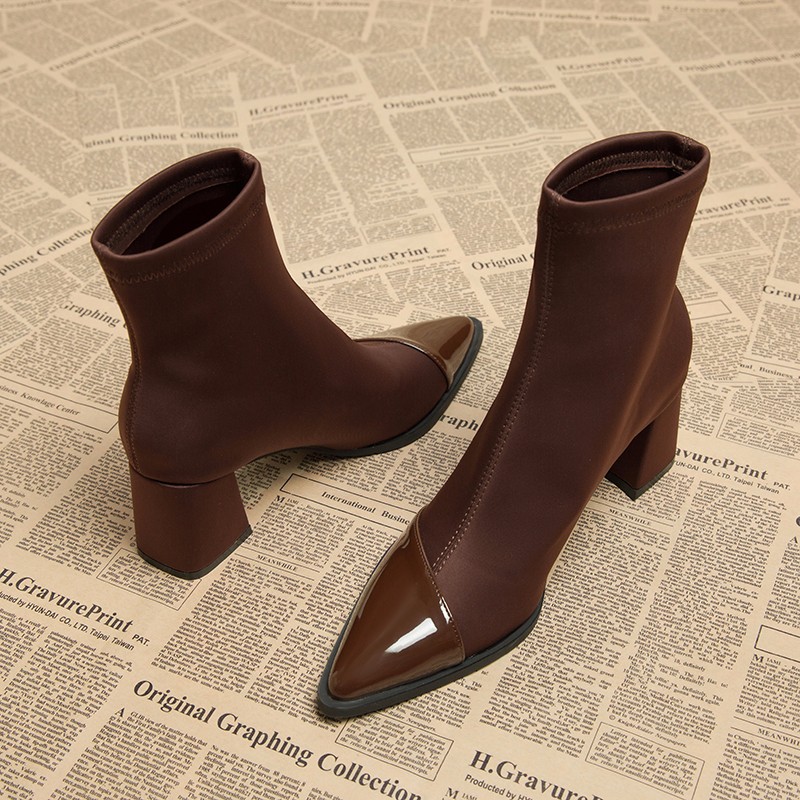 Brown Women Ankle High Heels   - Women Shoes Nb ulasan dan harga