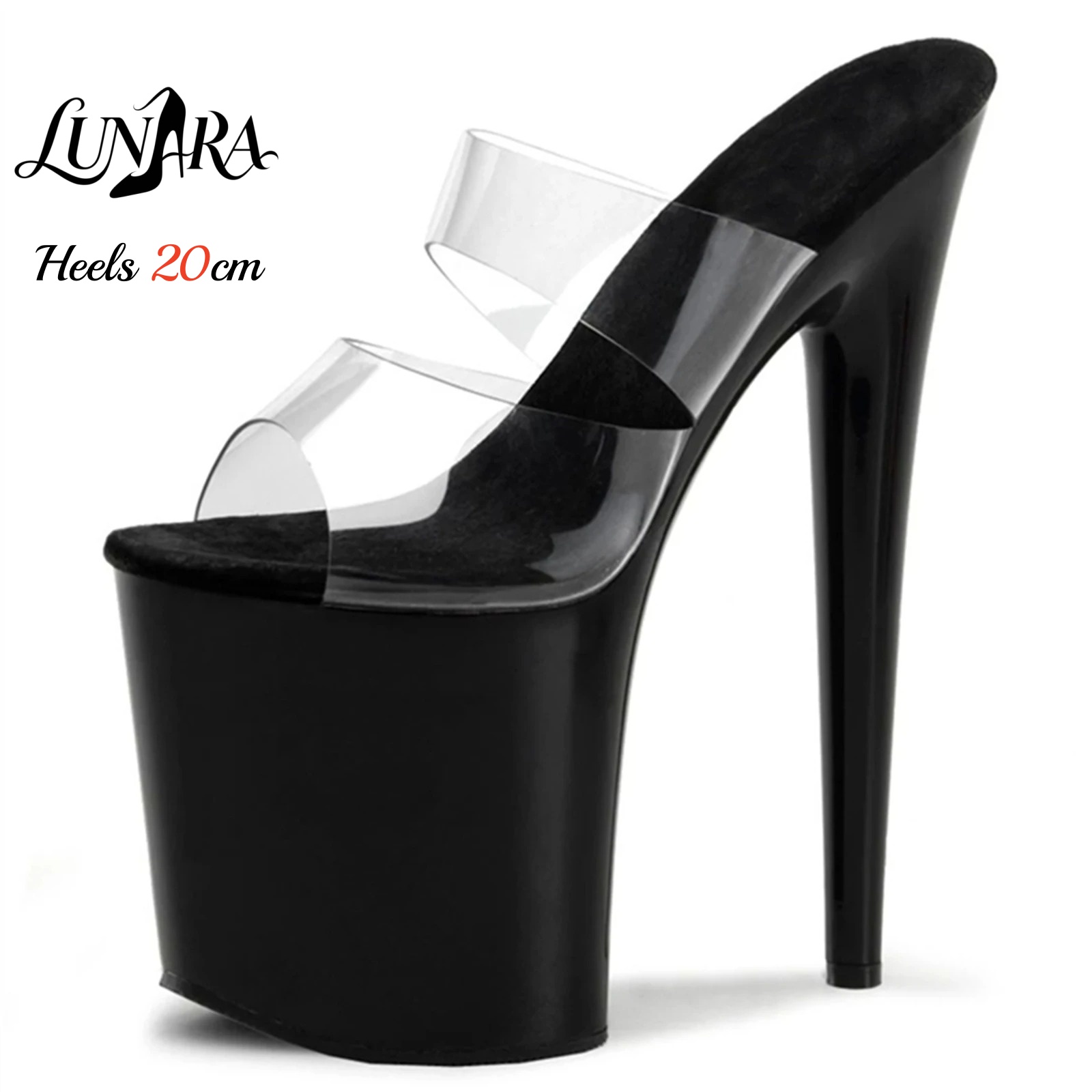 20cm Clear PVC Strappy Ultra H - Jelly Sandal Women ulasan dan harga