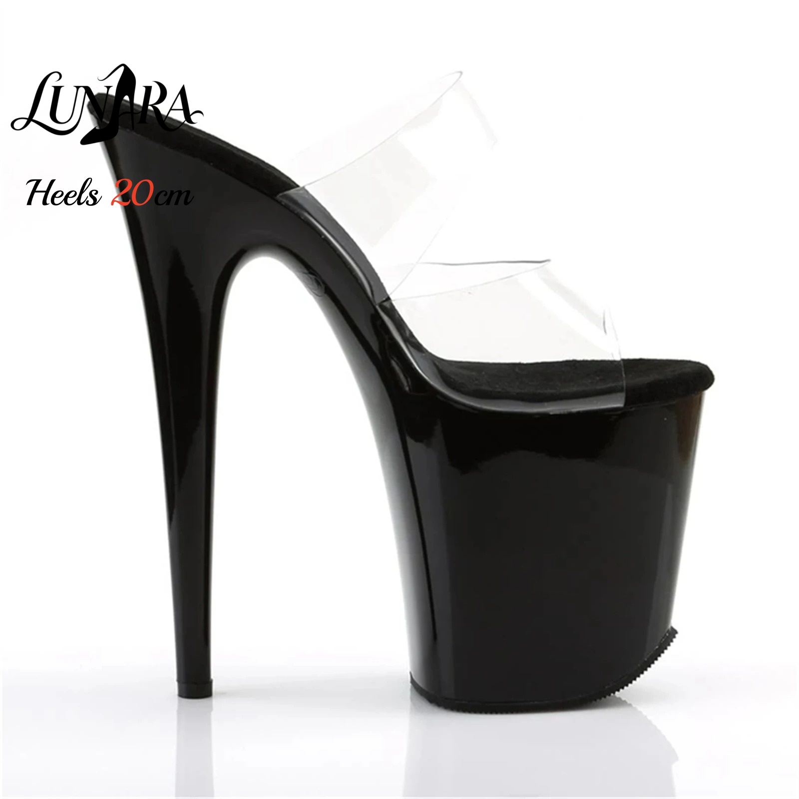 20cm Clear PVC Strappy Ultra H - Jelly Sandal Women ulasan dan harga