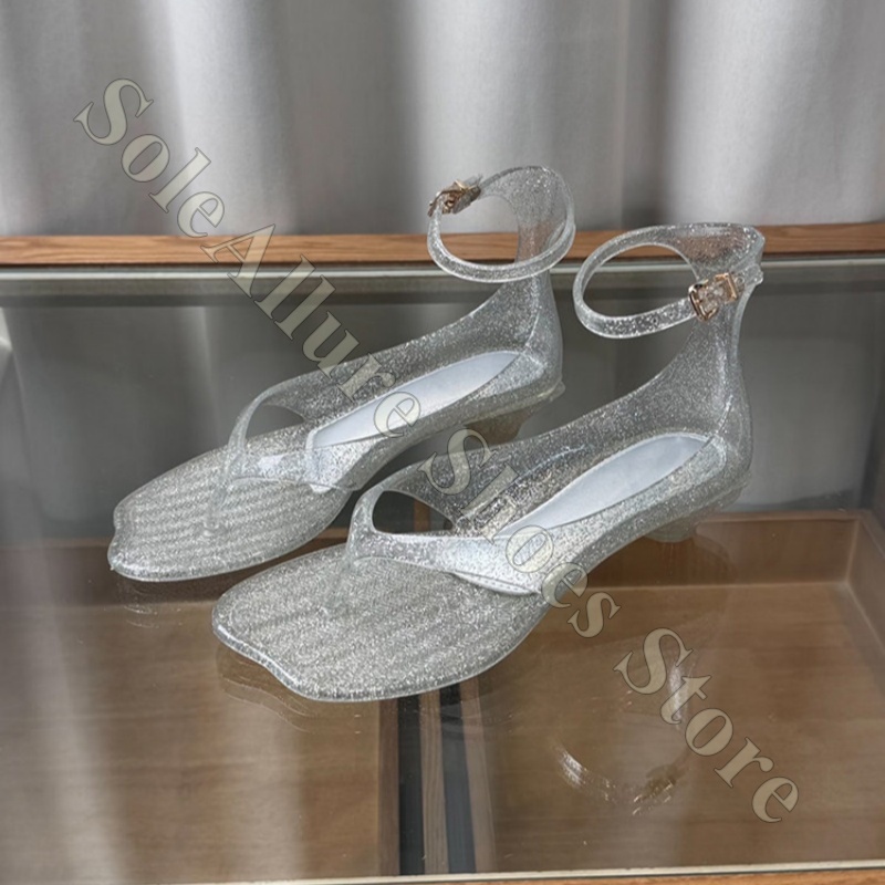 Glitter Jelly Sandals With Ank - Jelly Sandal Women ulasan dan harga