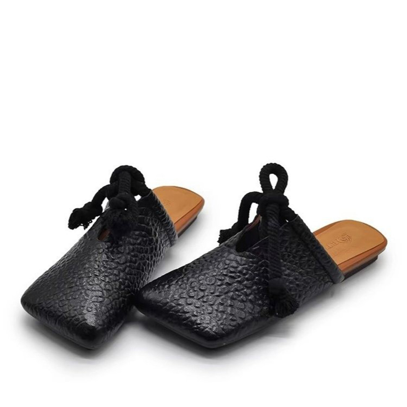 Square Toe Slippers Women Flat - Women Shoes Size 7 ulasan dan harga