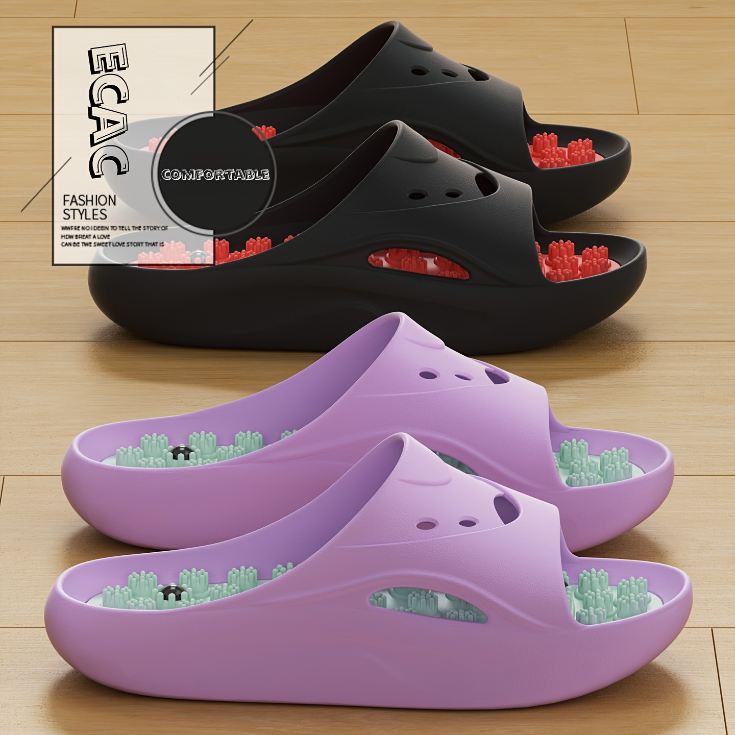 Women Men EVA Massage Slippers - Women'S Shoes To Men'S ulasan dan harga