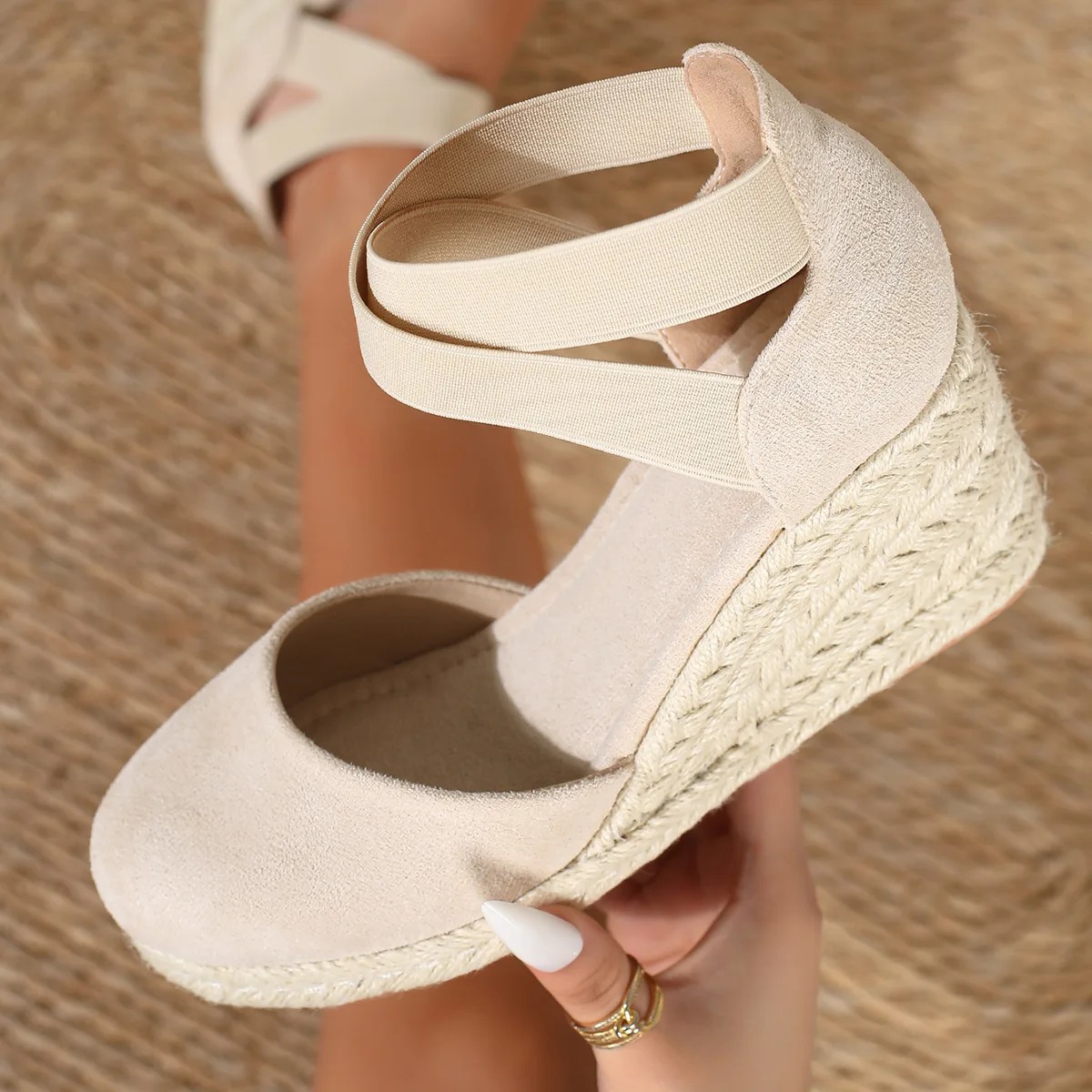 Cover Toe Women's Espadrille W - Espadrille Wedge Shoes ulasan dan harga