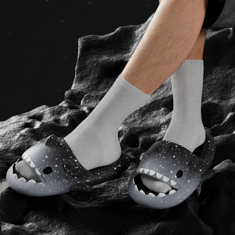 Cute Cartoon Shark Slippers Fo - Women'S Shoes To Men'S ulasan dan harga