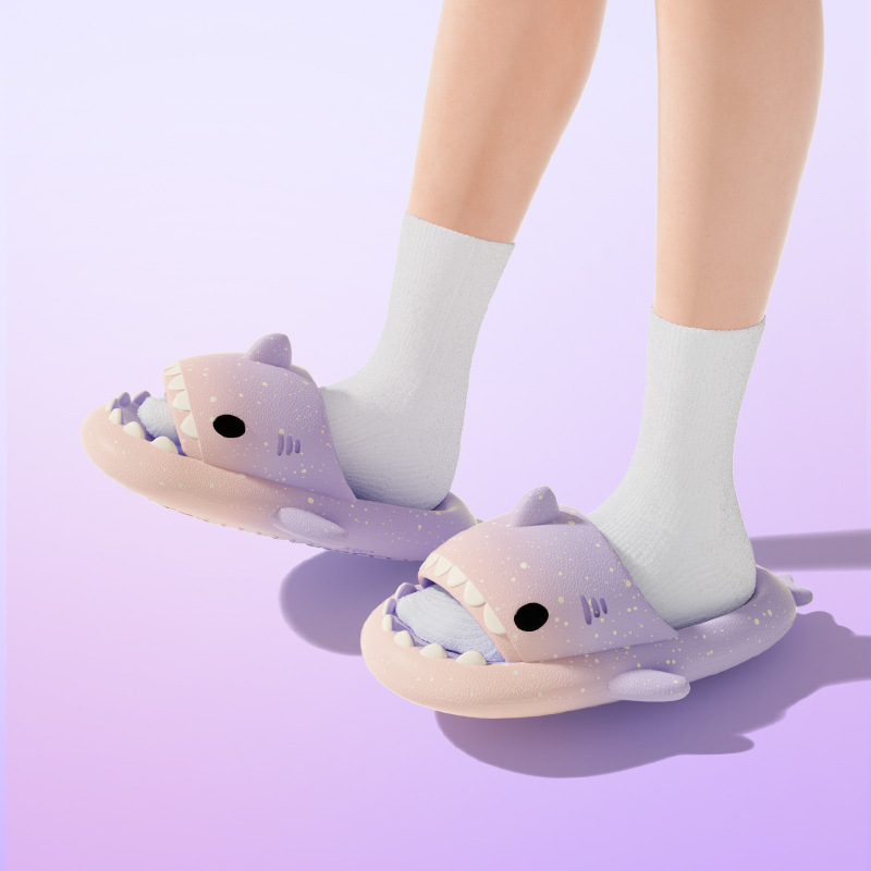 Cute Cartoon Shark Slippers Fo - Women'S Shoes To Men'S ulasan dan harga