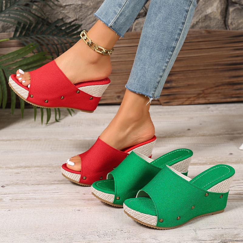2026 Summer New Women Slippers - Espadrille Wedge Shoes ulasan dan harga