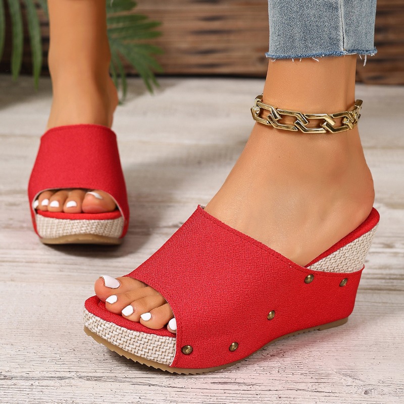 2026 Summer New Women Slippers - Espadrille Wedge Shoes ulasan dan harga