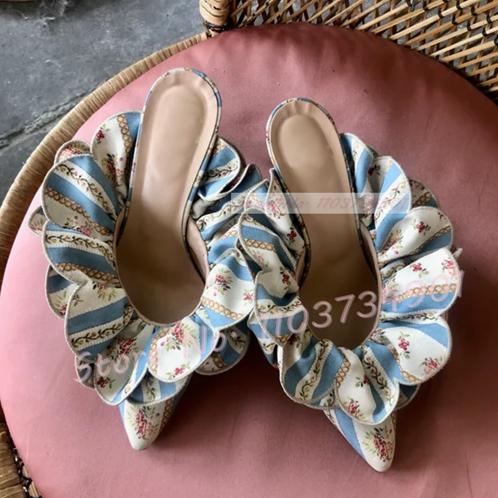 White Flower Satin Pointed Toe - Women Shoes Zara ulasan dan harga