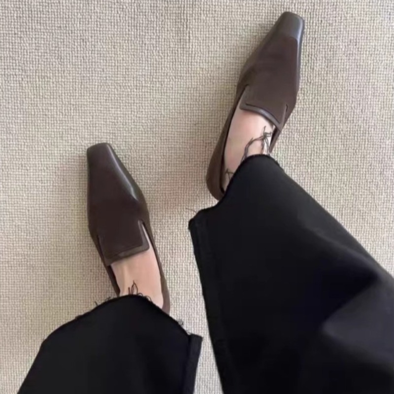 Retro Square Toe Deep Mouth Sl - Shoes Women Pumps ulasan dan harga