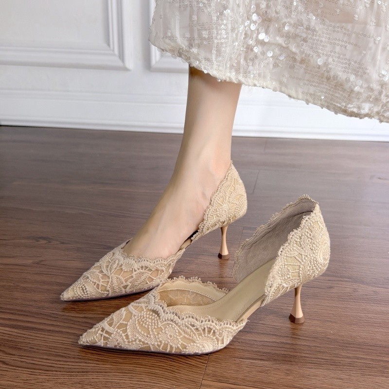 Lace Pointed Toe High Heels Wo - Women'S Shoes Quality ulasan dan harga
