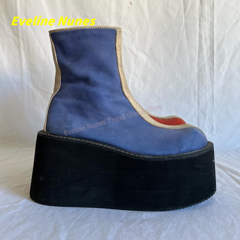 Y2K Red Blue Platform Ankle Bo - Women'S Shoes Y2K ulasan dan harga
