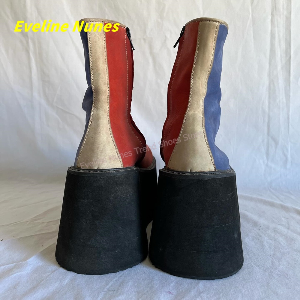 Y2K Red Blue Platform Ankle Bo - Women'S Shoes Y2K ulasan dan harga