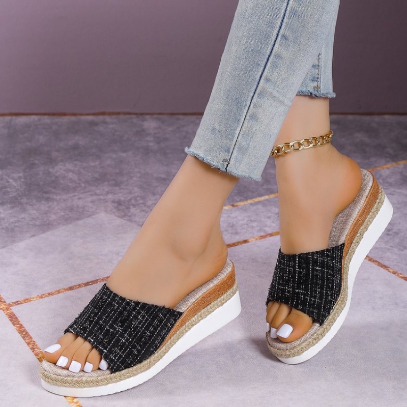 Women's Wedge Sandals Espadril - Espadrille Wedge Shoes ulasan dan harga