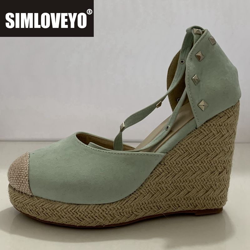 SIMLOVEYO espadrilles Women we - Espadrille Wedge Shoes ulasan dan harga