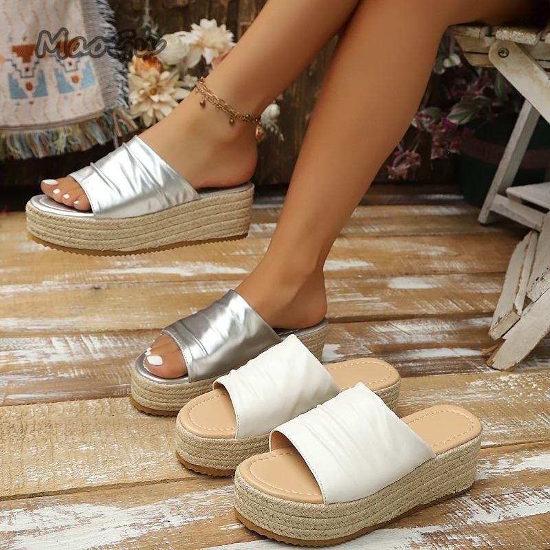 Women's Ruched Espadrille Wedg - Espadrille Wedge Shoes ulasan dan harga
