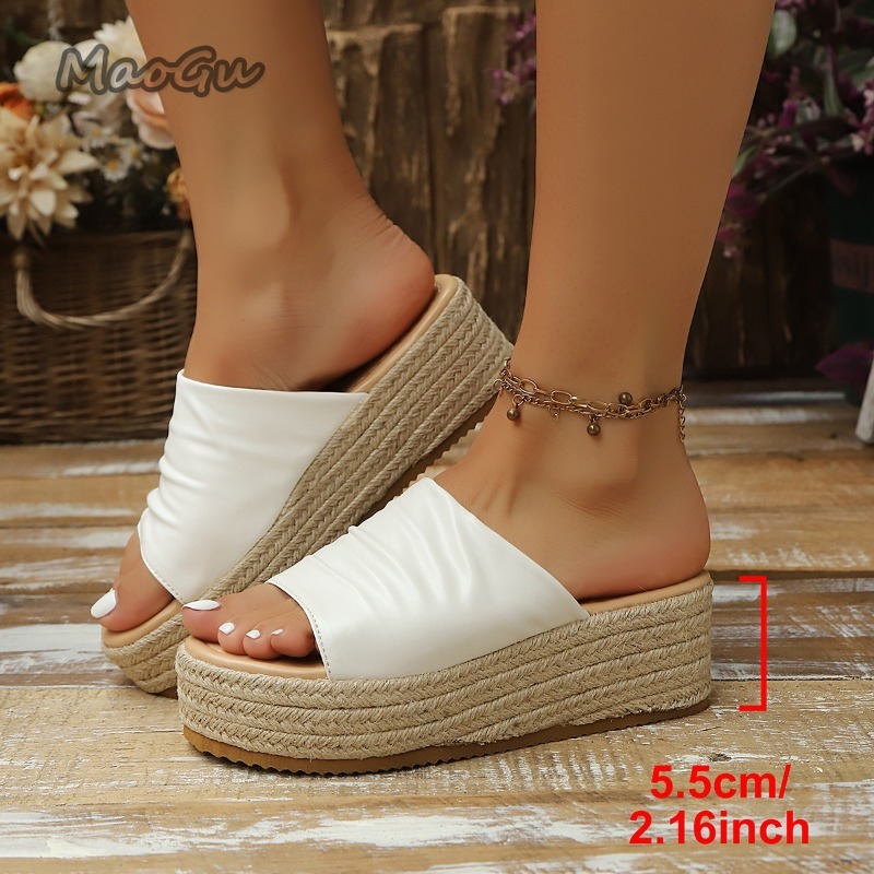 Women's Ruched Espadrille Wedg - Espadrille Wedge Shoes ulasan dan harga