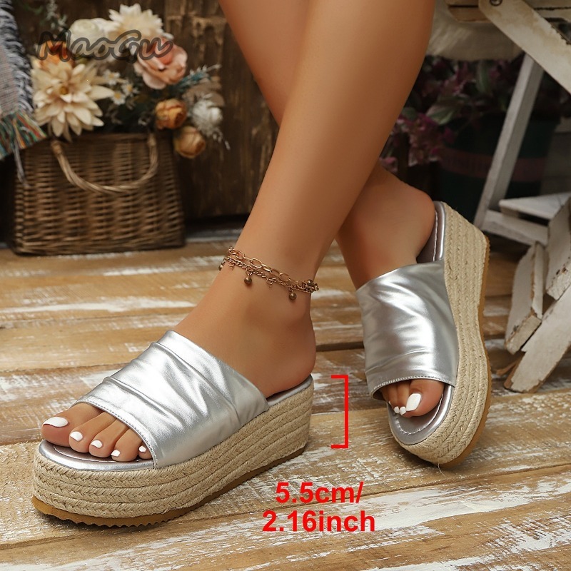 Women's Ruched Espadrille Wedg - Espadrille Wedge Shoes ulasan dan harga