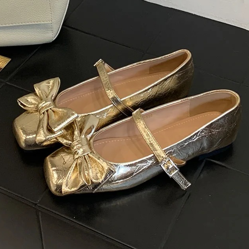 Cute Bowknot Square Toe Design - Women Shoes Brands ulasan dan harga