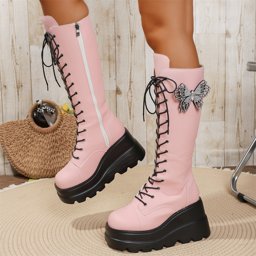 EUR Size 43 y2k Pink Butterfly - Women'S Shoes Y2K ulasan dan harga