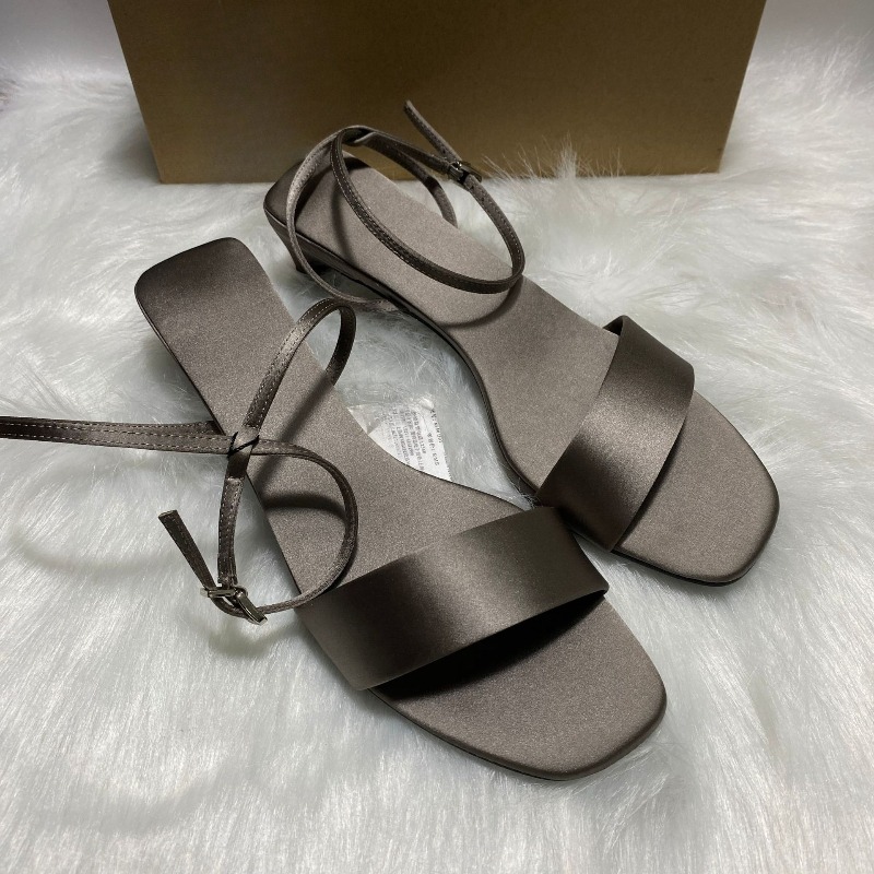 Luxury Satin Ankle Strap Low H - Women Shoes Brands ulasan dan harga