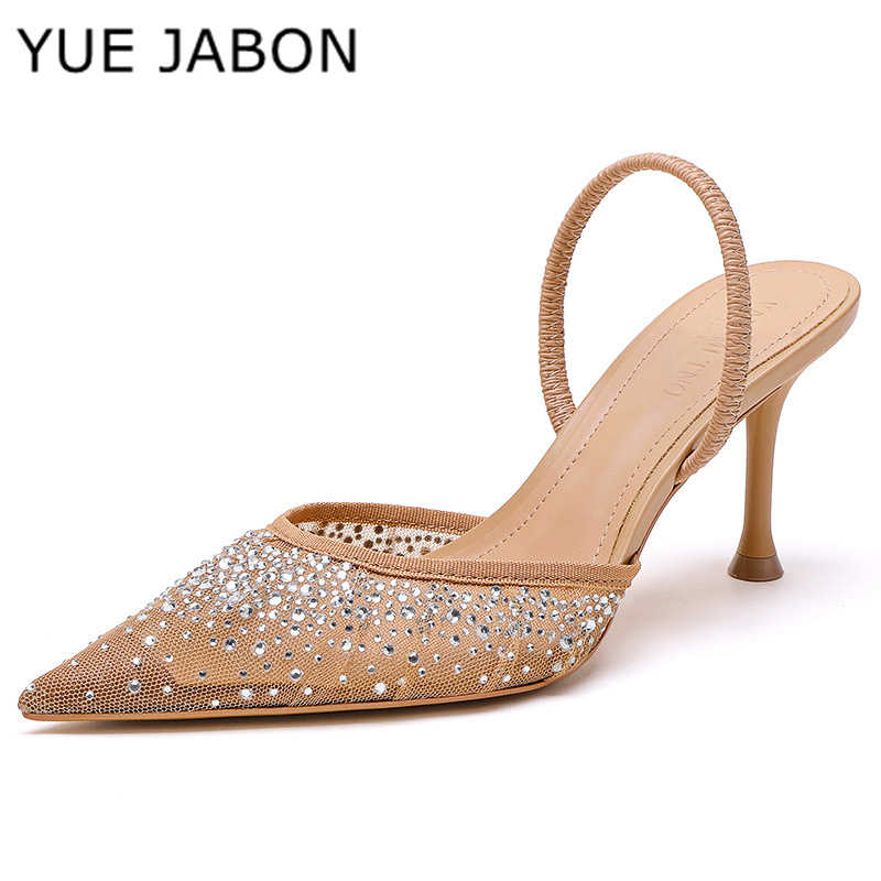 Mesh Rhinestone High Heel Sand - Women Shoes Ysl ulasan dan harga
