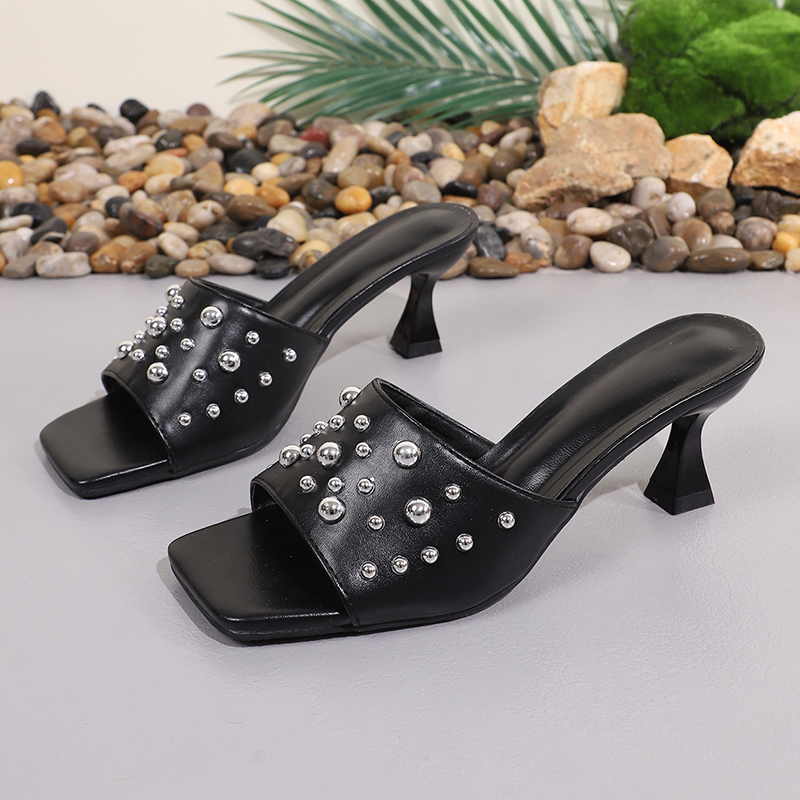 Punk Rivet Decor High Heel San - Women'S Shoes Y2K ulasan dan harga