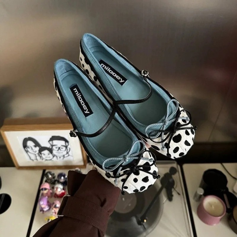 2026French Flat Bottomed Rotun - Women'S Shoes Round Toe ulasan dan harga