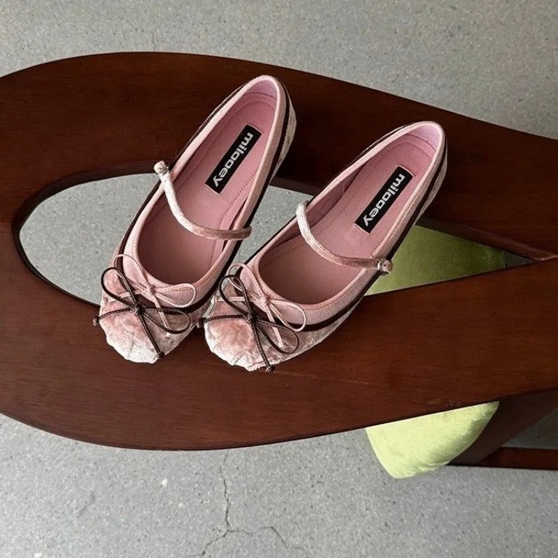 2026French Flat Bottomed Rotun - Women'S Shoes Round Toe ulasan dan harga