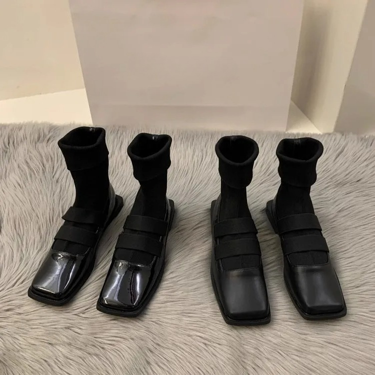 British style square knitted s - Women Shoes Zara ulasan dan harga