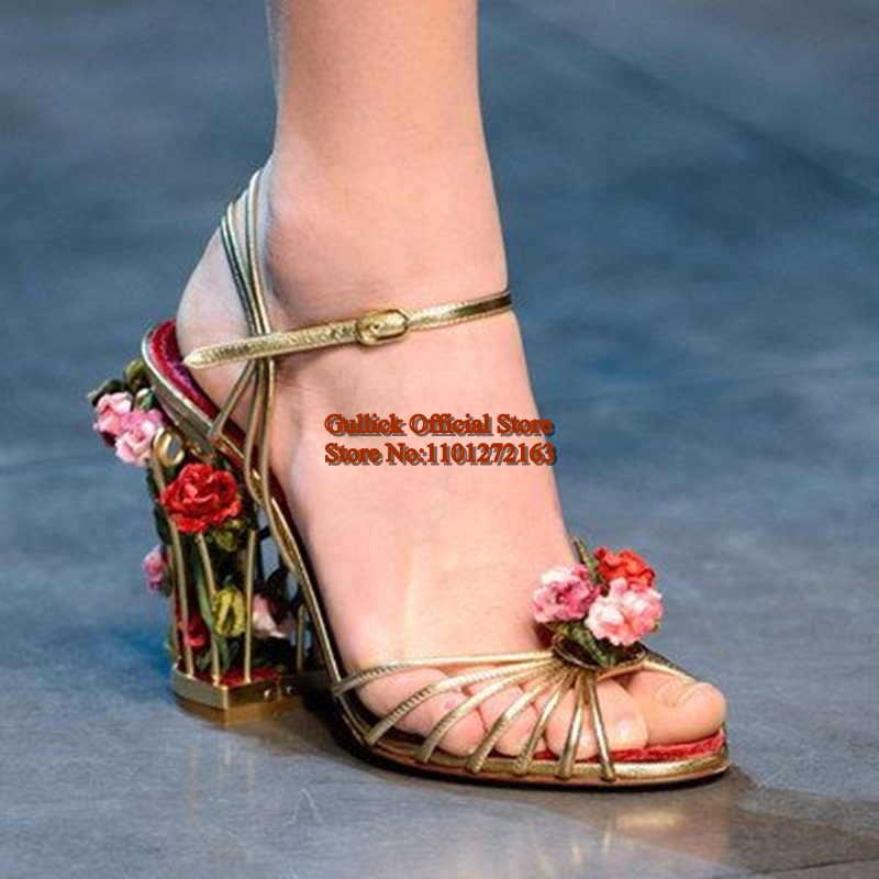 Luxury Bird Cage Women Sandals - Strappy Heeled Sandals ulasan dan harga