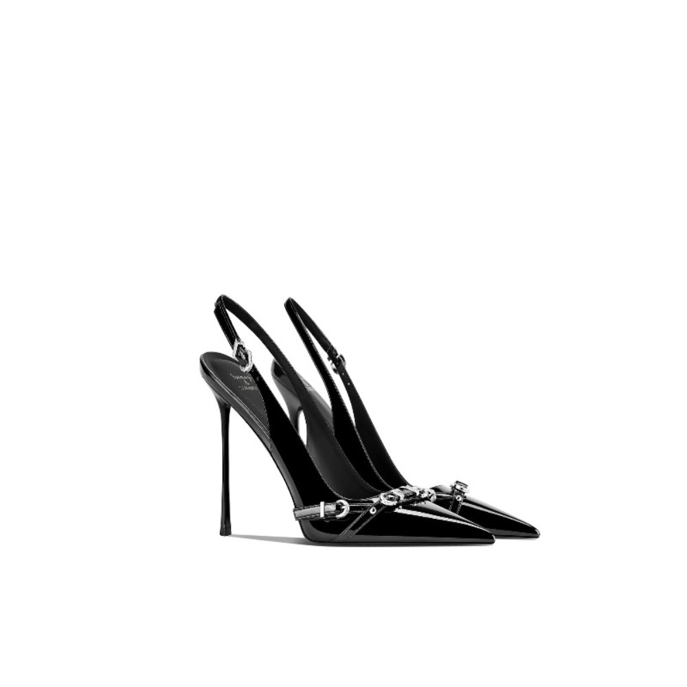 Fashionable Black Pointed Toe  - Strappy Heeled Sandals ulasan dan harga