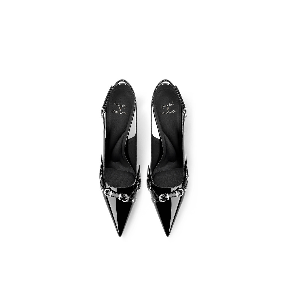 Fashionable Black Pointed Toe  - Strappy Heeled Sandals ulasan dan harga