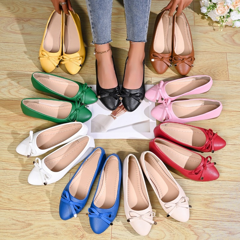 Bow Shallow Mouth Soft Sole Co - Shoes Women Pumps ulasan dan harga